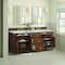 James Martin Vanities 72''Double Vanity, Mid-Century Walnut w/ 3 CM Carrara White Marble Top 424-V72-WLT-3CAR - alternate 2